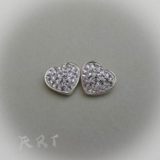 Сребърни обеци с камъни Swarovski - E-052